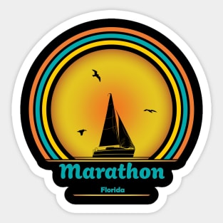 Marathon Florida Sailing Sticker